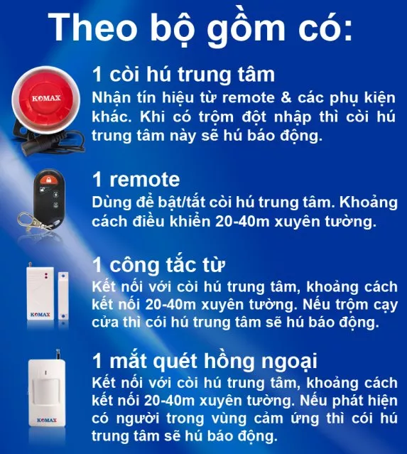 Giới thiệu bộ chống trộm trung tâm KM-T55