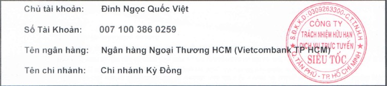 Thanh toan VCB