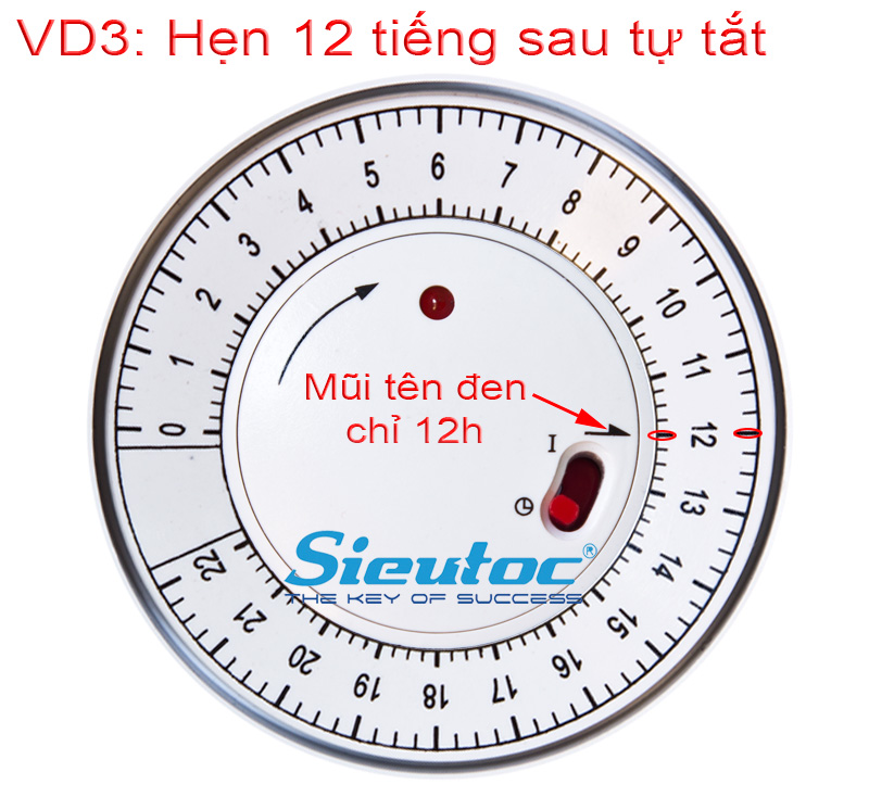 Cách hẹn 12h tắt của hẹn giờ lùi TG-01-D Cách hẹn 12h tắt của hẹn giờ lùi TG-01-D