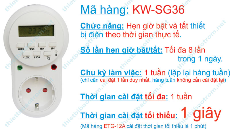 Ổ cắm hẹn giờ tự động O-cam-dien-hen-gio-kw-sg36