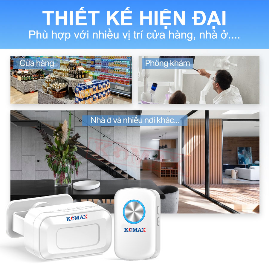 Gắn chuông báo khách KM-X600 đa dạng cho nhiều mục đích sử dụng