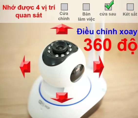 Camera không dây Km-960P xoay được 360 độ Camera không dây Km-960P xoay được 360 độ