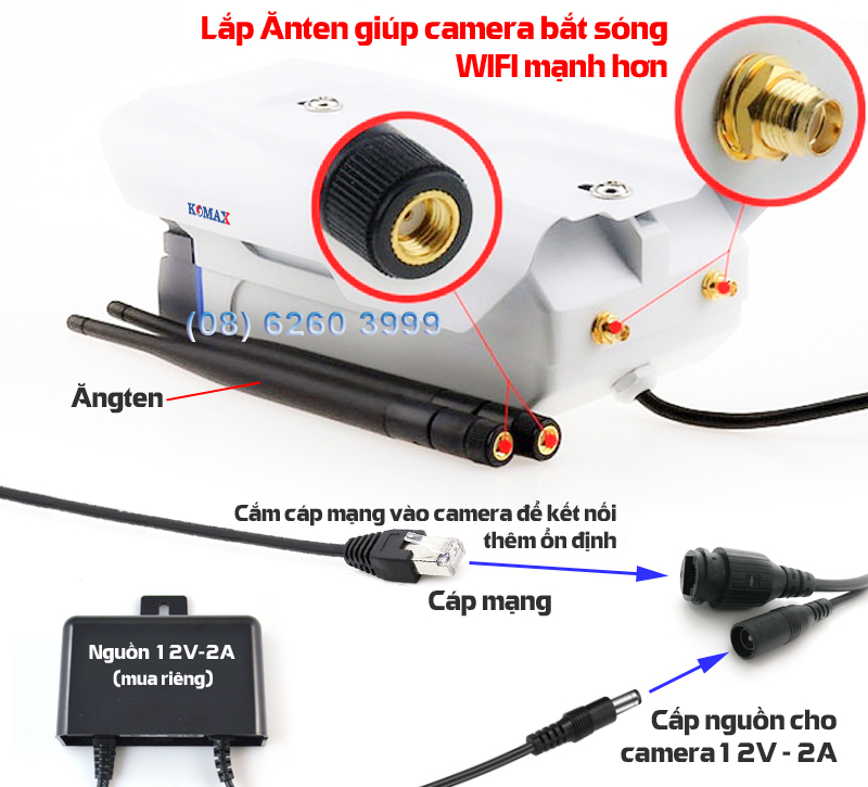 Ăng ten thu sóng của camera ngoài trời KM-W6