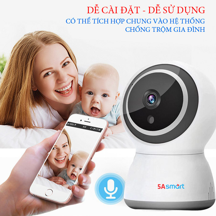 Khi phát hiện một vật thể chuyển động, camera thông minh 5A-C1 sẽ tự động theo dõi chuyển động đó, đồng thời báo động cho bạn bằng hình ảnh thời gian thực.