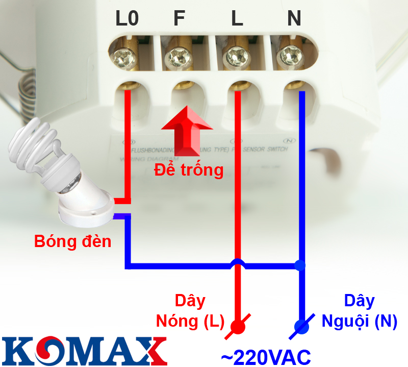 Sơ đồ đấu dây của cảm ứng âm trần KM-S27