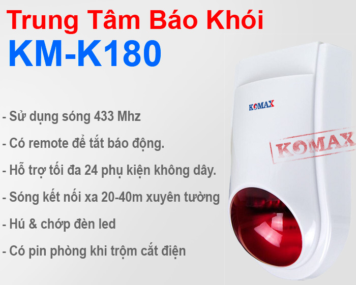 Hệ thống báo cháy KM-K180 được sản xuất và kiểm định chất lượng kỹ để đảm bảo hiệu quả phát hiện cháy, tính ổn định của hệ thống và dễ dàng sử dụng.  Thiết bị đã được kiểm định bởi Cảnh sát phòng cháy chữa cháy Việt Nam trước khi đưa đi lắp đặt tại các công trình.