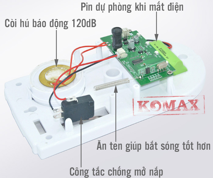 Mạch điện tử bên trong trung tâm báo cháy KM-K180