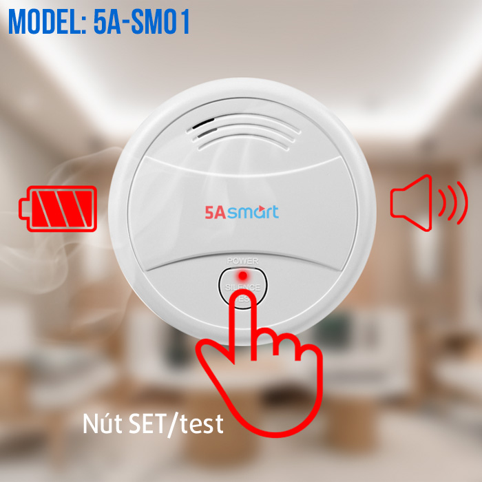 5A-SM01 có tính năng thông báo tình trạng pin của cảm biến, qua đó giúp bạn dễ dàng biết được tình trạng pin giúp cảm biến luôn luôn được hoạt động để bảo vệ ngôi nhà và tài sản của chính mình.