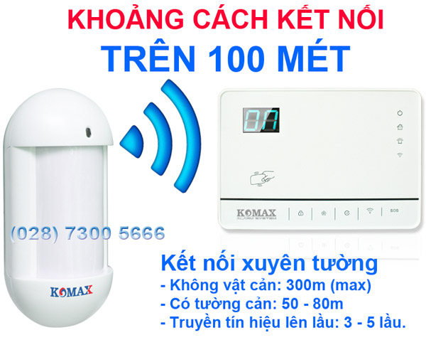 Khoảng cách kết nối của mắt hồng ngoại KM-P600