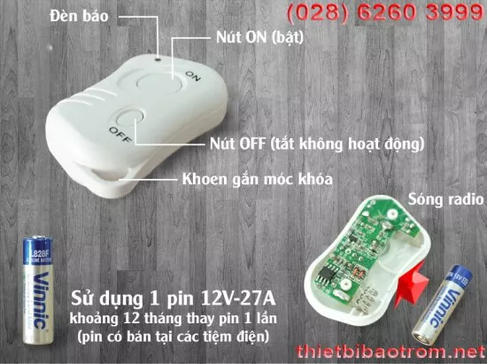 Remote điều khiển của báo trộm hồng ngoại KM-X20 Remote điều khiển của báo trộm hồng ngoại KM-X20
