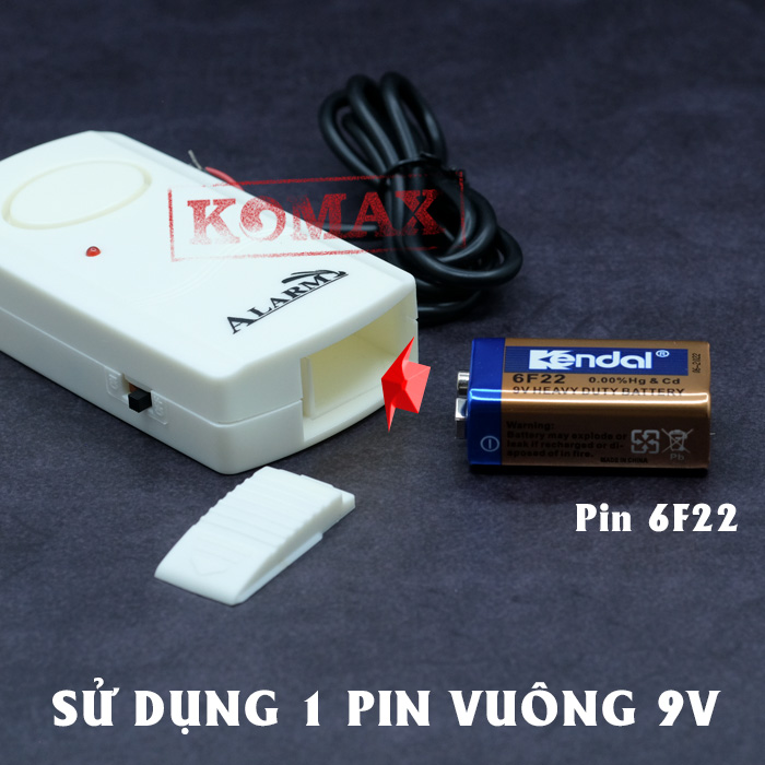 Báo cúp điện 3 pha KM-3P01 Sử dụng pin vuông 9V thông dụng trên thị trường