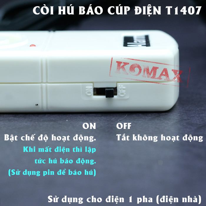 Rất dễ dàng để sử dụng thiết bị này, khi mất điện nó lập tức hú còi báo động cho mọi người biết