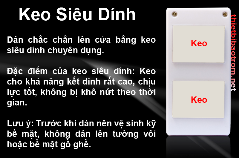 Chống trộm KM-C03 sử dụng keo chịu lực