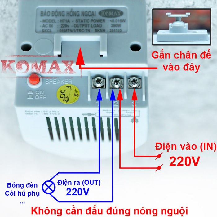 Cách đấu nguồn cho chống trộm HT1A