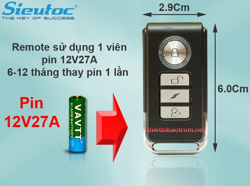 Pin dùng cho remote của KM-R16