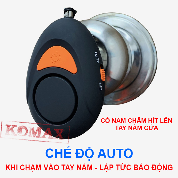 KM-R12 có nam châm cực mạnh có thể hít vô tay nắm cửa