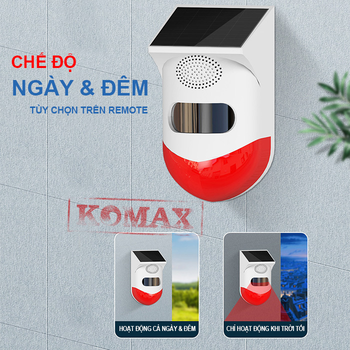 Chống trộm hồng ngoại ngoài trời KM-X20 có 2 chế độ hoạt động cà ngày và chỉ hoạt động ban đêm