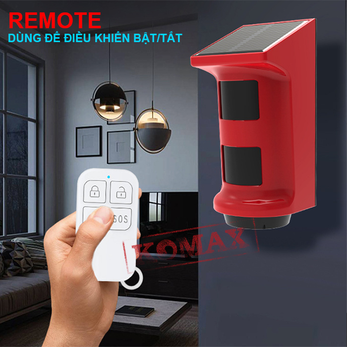 Chống trộm hồng ngoại ngoài trời KM-30 có 2 remote đi kèm