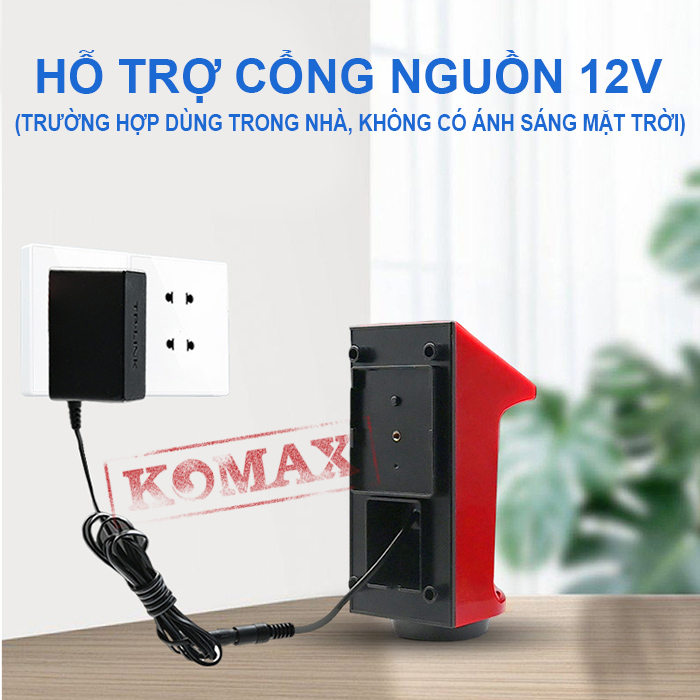X20 có hỗ trợ thêm cổng sạc cho những nới lắp đặt thiếu ánh nắng mặt trời
