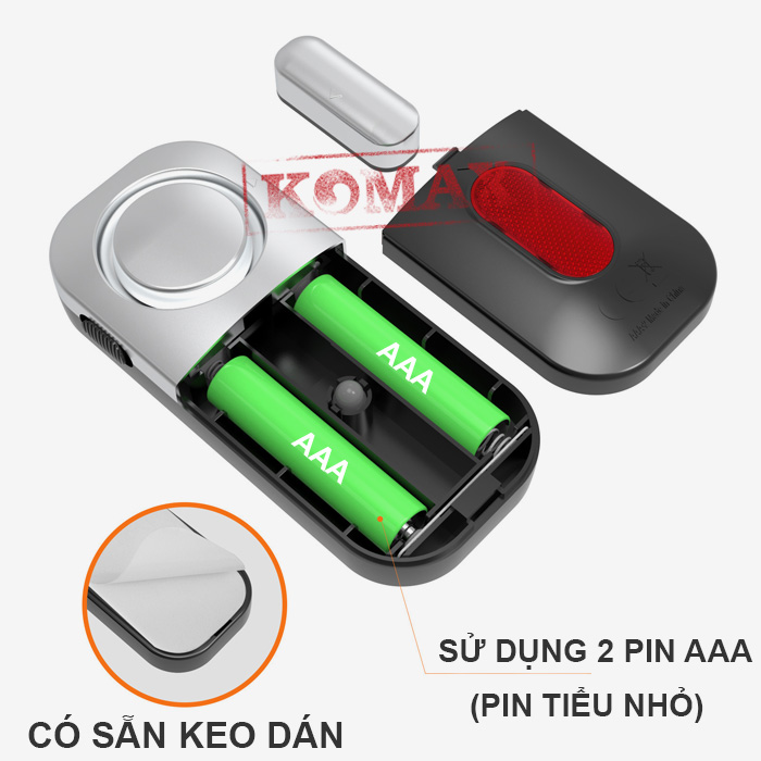 Sử dụng 2 pin AAA cho thời gian dùng từ 4-6 tháng tuy nhu cầu sử dụng nhiều hay ít