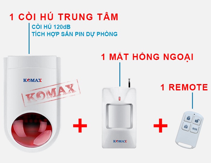 Trung t&acirc;m b&aacute;o động hỗ trợ kết nối nhiều cảm biến cửa, mắt hồng ngoại v&agrave; remote điều khiển từ xa.