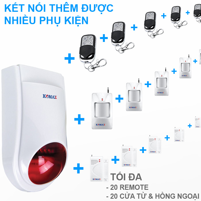 Khả năng kết nối với phụ kiện của bộ chống trộm KM-T80