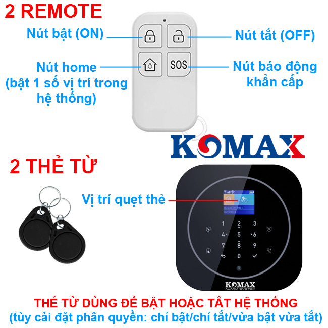 Chức năng của remote đi kèm chống trộm KM-G20