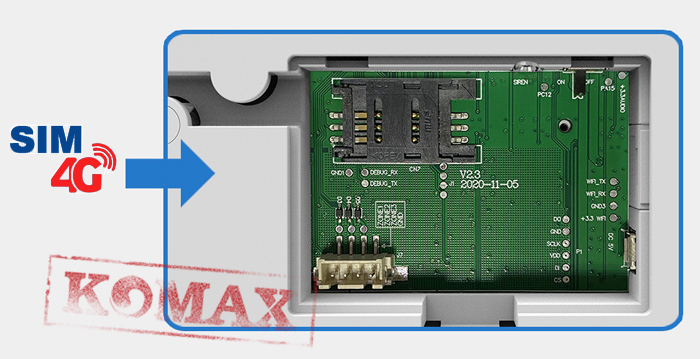 Mặt sau của trung tâm chống trộm thông minh GSM wifi KM-G30 4G