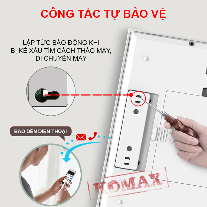 Bộ chống trộm wifi 4G G30 có chốt bảo vệ chống di dời, giúp cho việc bảo vệ nhà bạn an toàn hơn