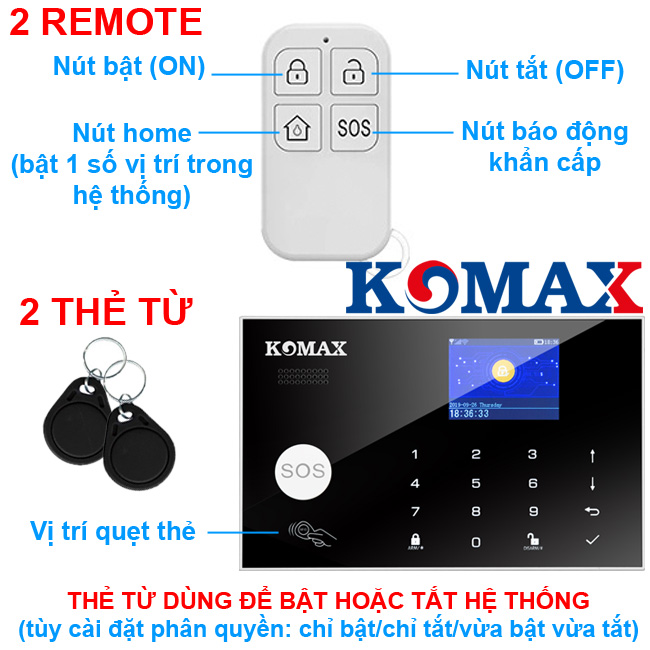 Remote dùng cho trung tâm chống trộm KM-G30