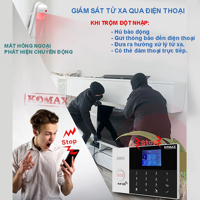 Trung tâm chống trộm thông minh dùng app tuya báo qua wifi 3