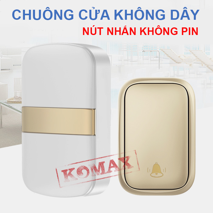 Nút nhấn của chuông DB68 không cần dùng pin, rất tiện lợi và thân thiện với môi trường