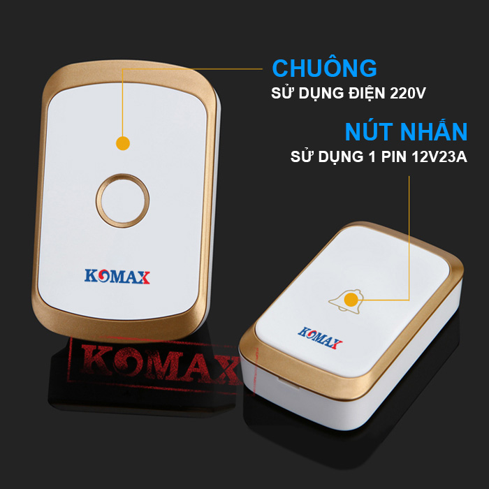 Chuông cửa không dây DB10 dùng pin rất tiện lợi