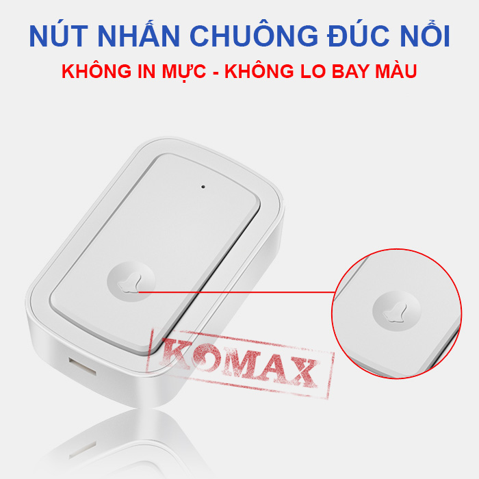 Nút nhấn được thiết kế sang trọng và chắc chắn