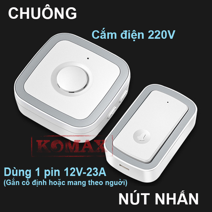 Bộ Chuông cửa không dây dùng pin KM-DB11 1