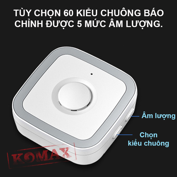 Chuông cửa lẻ không dây B11 có thể két nối với các nút nhấn khác nhau