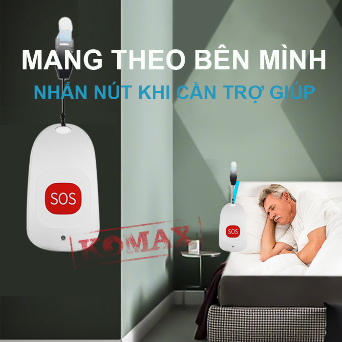 Nút nhấn SOS dễ dàng mang theo bên mình ngay cả khi ngủ