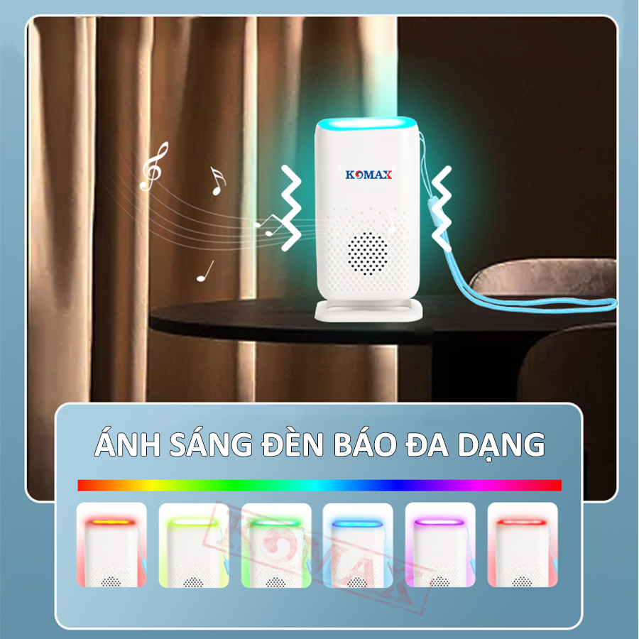 Chuông gọi người thân B30 không dây, có thể chỉnh âm lượng cũng như kiểu chuông và đèn led