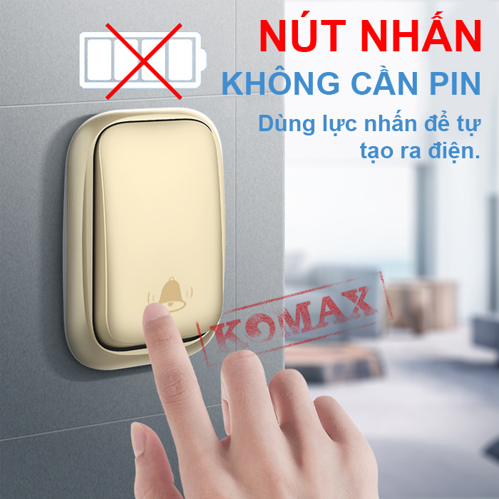 Nút nhấn chuông cửa không dây dùng pin rất tiện lợi