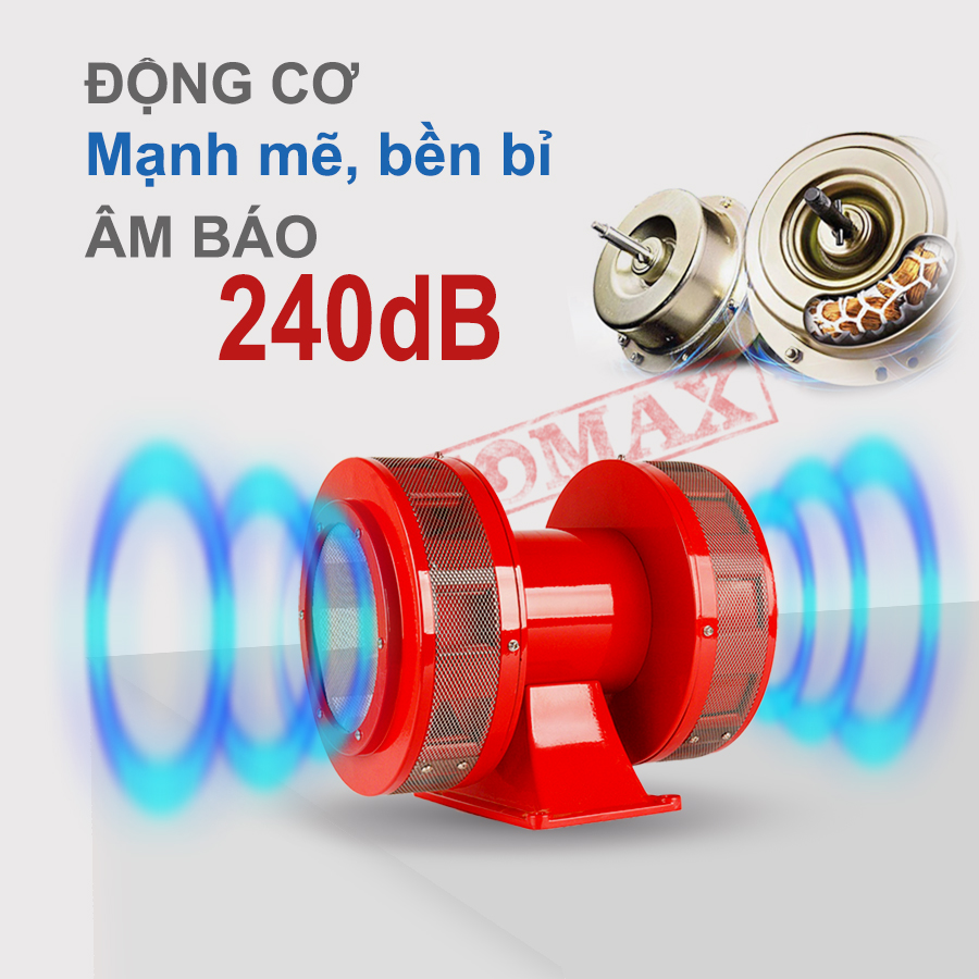Động cơ của còi hú MS-790 rất mạnh mẽ và bền bỉ