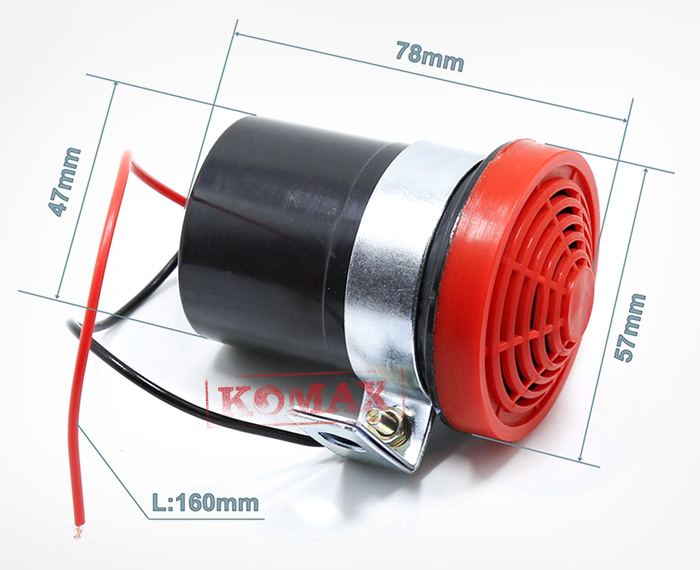 Kích thước còi lùi xe tải 12v giá rẻ a