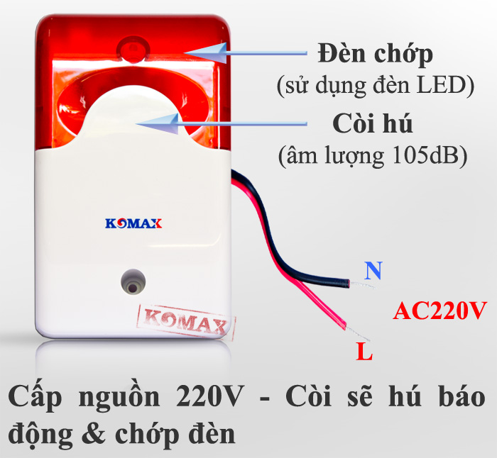 Nguồn điện dùng cho còi hú đèn chớp KM-A09