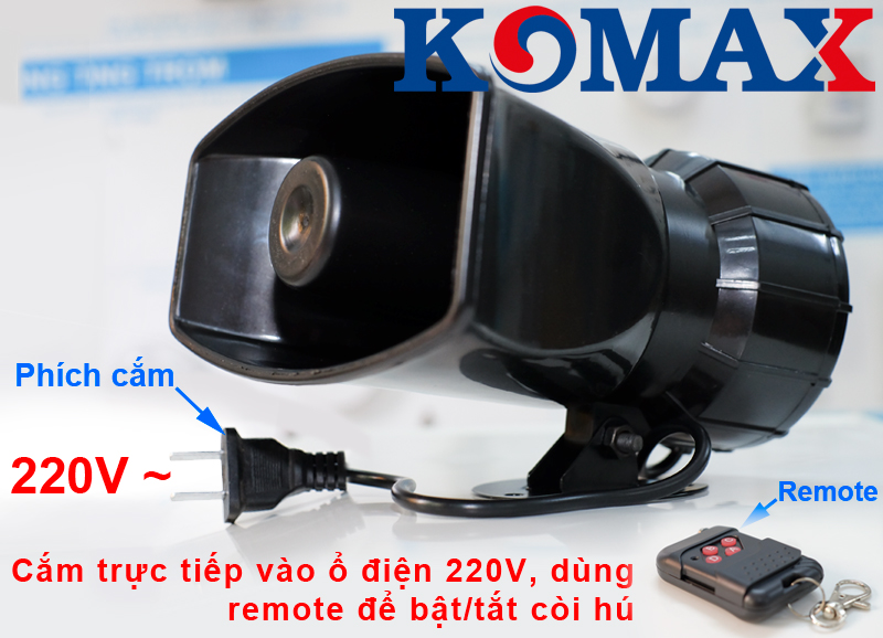 Còi hú 100w kèm remote điều khiển, thuận tiện cho việc sử dụng còi