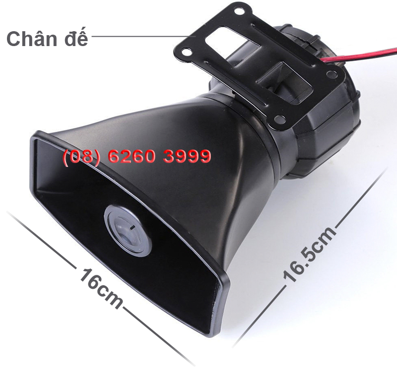 Kích thước của còi hú công suất lốn KM-60W