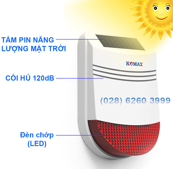 Còi hú năng lượng mặt trời KM-80S-2