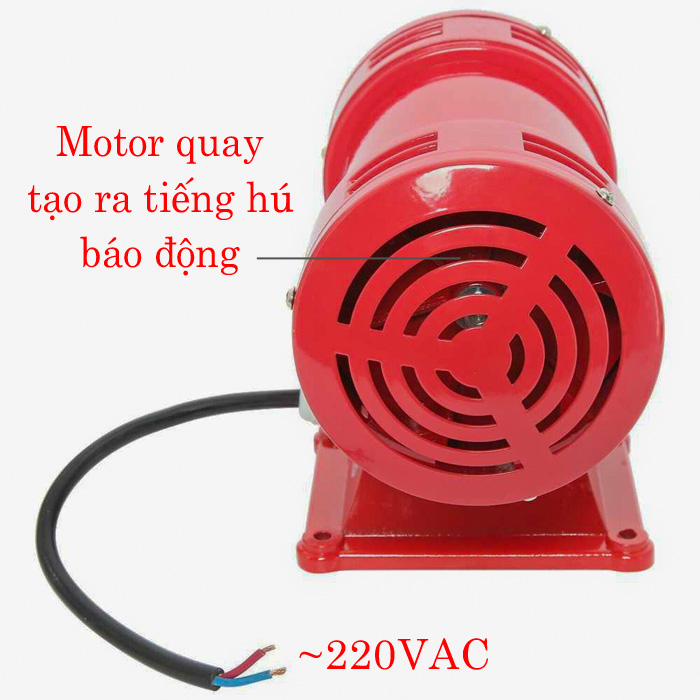 Với tiếng hú được tạo ra từ motor quay, còi hú ms-490 tạo tiếng vang đi rất xa