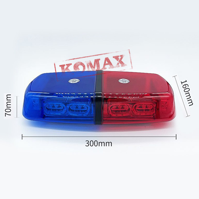 Kích thước đèn led xe cảnh sát XD-24L dùng gắn nóc xe