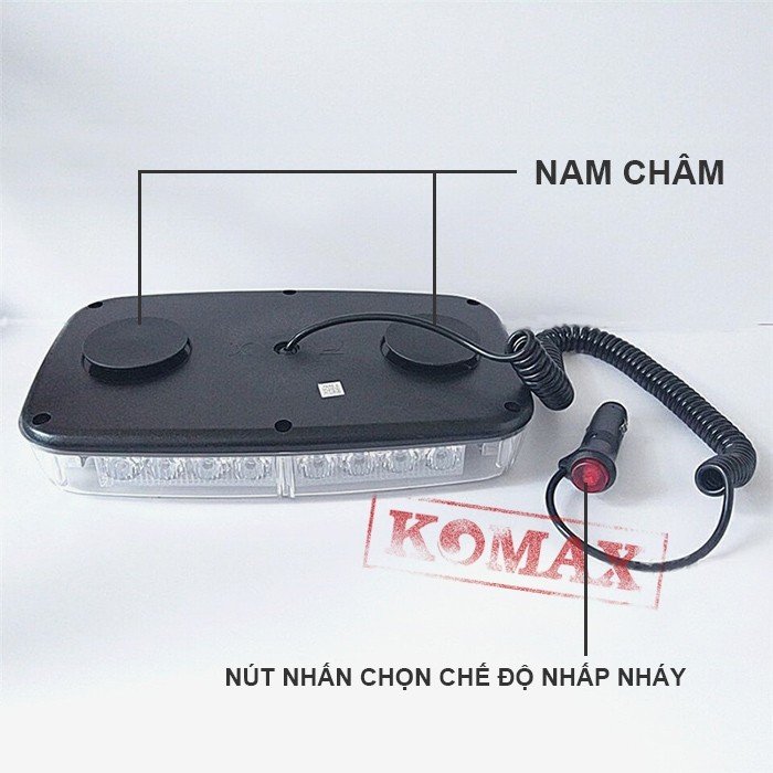 Đế hít nam châm cực mạnh của đèn led gắn nóc xe ưu tiên giúp nó có thể gắn cho mọi loại xe một cách đơn giản