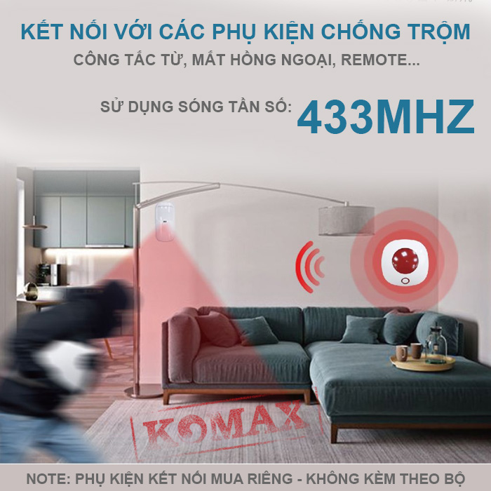 Còi hú báo động không dây KM-70B-7