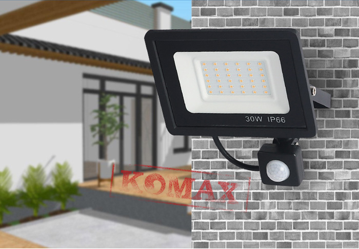 CÁch gắn đèn pha led cảm ứng vàng 3000k 30W lên tường